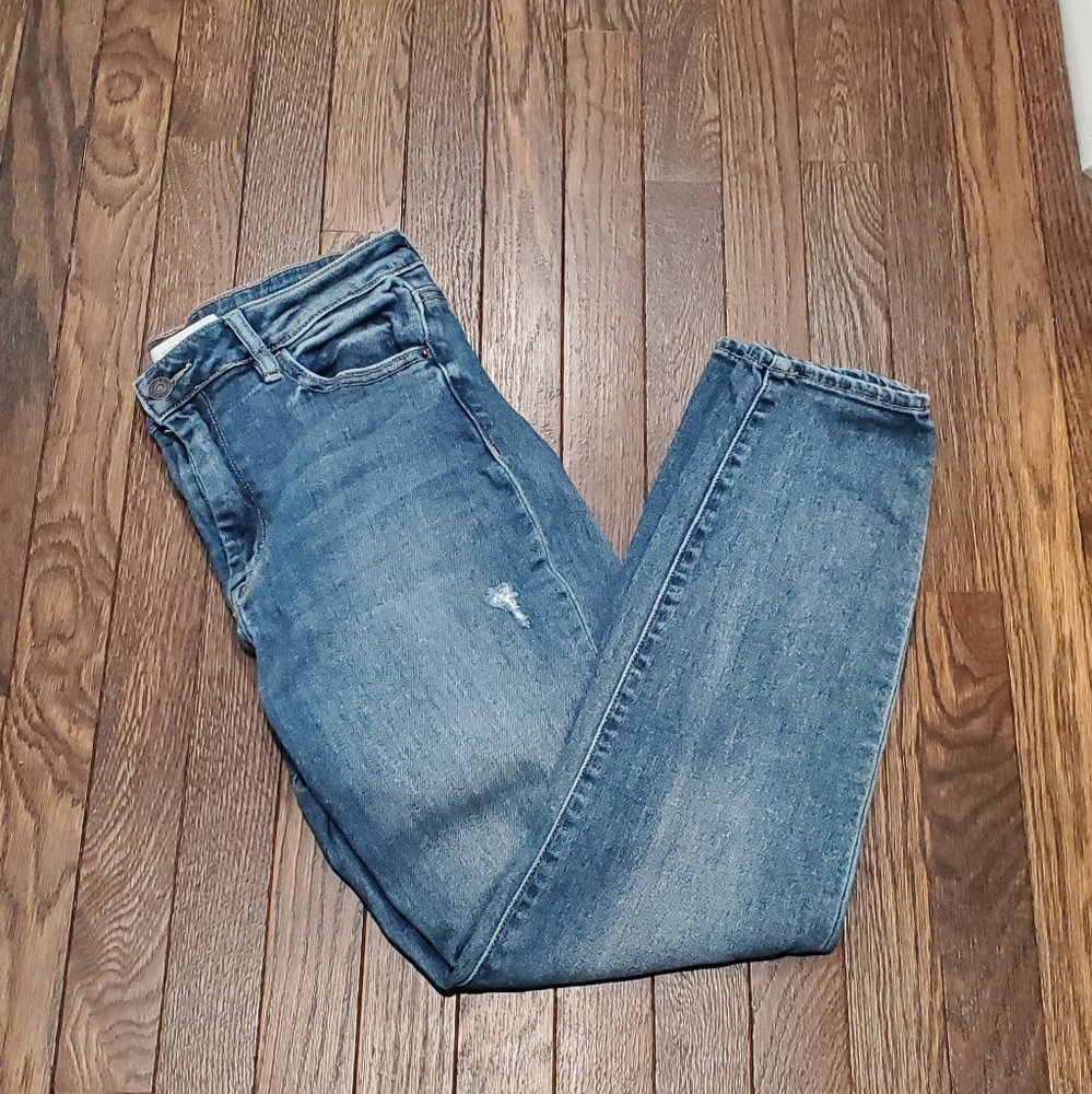 Hidden distressed jeans